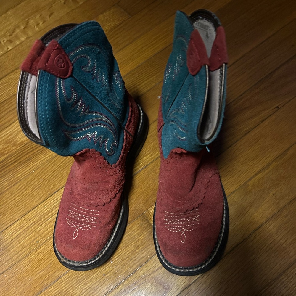 Ariat Red and blue Western Boots